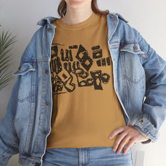 Abstract Artistic Unisex Cotton Tee - Unique Graphic Design, Casual Wear, Gifts for Art Lovers, Everyday Style, Eco-Friendly Fashion