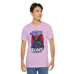 Personalized With Your Dogs Image and Name Patriotic Unisex Jersey Short Sleeve Tee