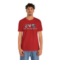 Peace Love Back The Blue in Arizona, Graphic Unisex Short Sleeve Tee