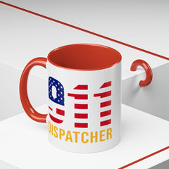 Vintage 911 Dispatcher Patriotic Coffee Mug, 11oz, 15oz