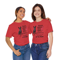 Personalized Your Dog and its name Mother's Day T-Shirt — 'Treats. Walks. Toys. Naps.