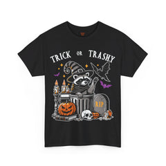 Halloween Trick Or Trashy Raccoon! Graphic Unisex Heavy Cotton Tee