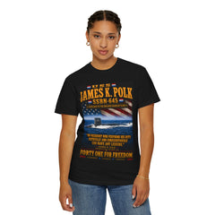 USS James K. Polk SSBN-645 Submarine T-Shirt — Forty One for Freedom Tribute