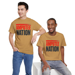 Amputee Nation Unisex Heavy Cotton Tee, Support Shirt, Gift for Amputees, Awareness Apparel, Casual Comfort Wear