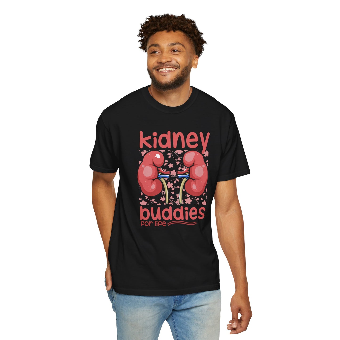 Kidney Buddies For Life, Graphic Unisex Garment-Dyed T-shirt