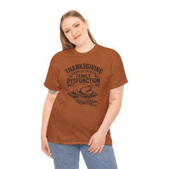 Thanksgiving Family Dysfunction Tee, Unisex Cotton T-Shirt, Funny Holiday Shirt, Family Gathering Wear, Thanksgiving Humor Apparel