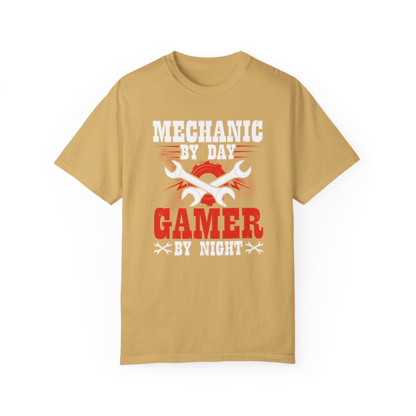 Mechanic By Day Gamer By Night, Comfort Colors Unisex Relaxed Fit T Shirt