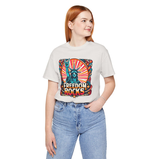 July 4th Statue Of Liberty Freedom - Graphic Unisex Short Sleeve Tee