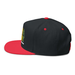 Rugby Players Embroidered Flat Bill Cap — Multicolor Team Sports Hat