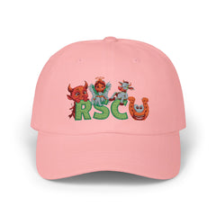 Russell Sage College Mascot Classic Cap - Claim your Memories as a Red Devil, Blue Angel, Purple Cow or Golden Horseshoe