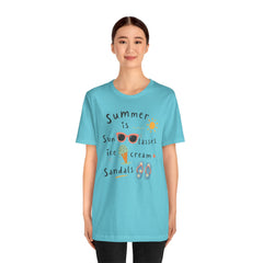 Summer Is — Graphic Tee (Sunglasses, Ice Cream & Sandals)