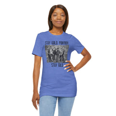 The Outsiders Shirt, Front and Back Images, Greasers Characters Shirt, Unisex Jersey Short Sleeve Tee