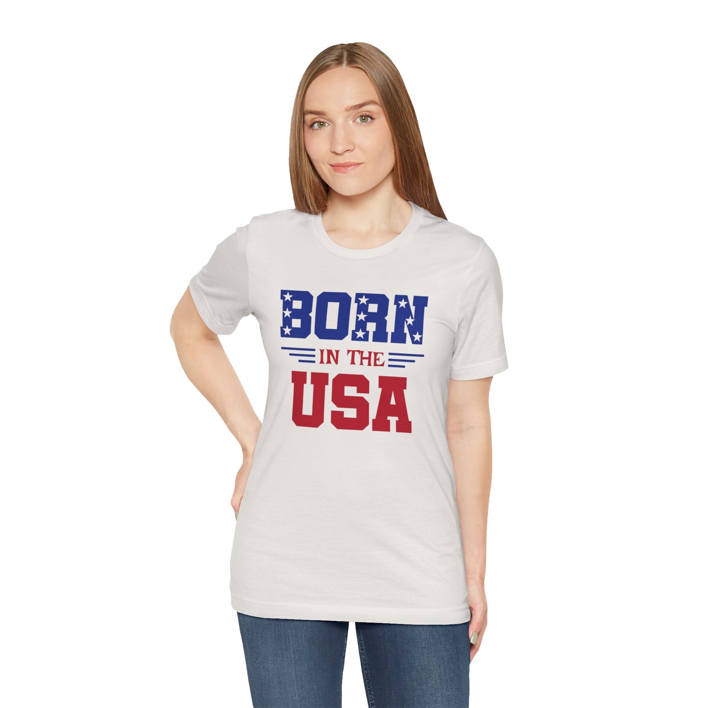 Born In The USA, Unisex Jersey Short Sleeve Tee