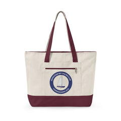 Hempstead Bay Sailing Club Commencement 2026 Canvas Tote Bag — Nautical Sailboat Club Zippered Tote