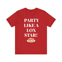 Funny Jewish Humor Party Like A Lox Star Graphic Tee