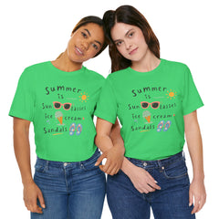 Summer Is — Graphic Tee (Sunglasses, Ice Cream & Sandals)