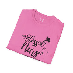 Blessed Nurse - Unisex Softstyle T-Shirt | Nurse Awareness, Medical Wear, Gift For Her, Scrubs Tee, Medical Staff Gift, Registered Nurse, RN