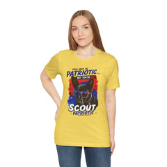 Personalized With Your Dogs Image and Name Patriotic Unisex Jersey Short Sleeve Tee
