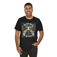 Long Black Cadillac Classic Car-Themed Music - Unisex Tee