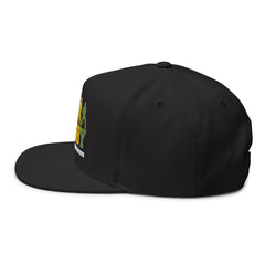 Rugby Players Embroidered Flat Bill Cap — Multicolor Team Sports Hat