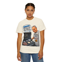 Grill Master Grandpa Funny BBQ T-Shirt — "Whoops! Pretending to Grill for a Photo" Graphic Tee