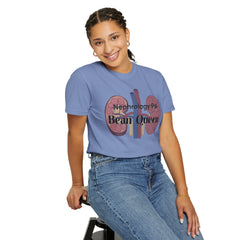Nephrology Physician Assistant Bean Queen, Graphic Unisex Garment-Dyed T-shirt