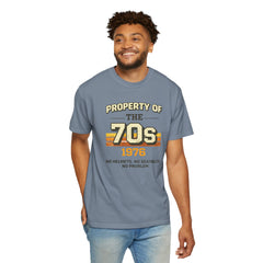 70s Retro Tee – "Property of the 70s 1976" Vintage Graphic T-Shirt