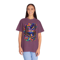 Mystical Psychedelic Moonlit Forest T-Shirt