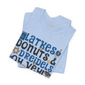 Latkes, Donuts, Dreidel, Oy Vey! - Unisex Jersey Short Sleeve Tee