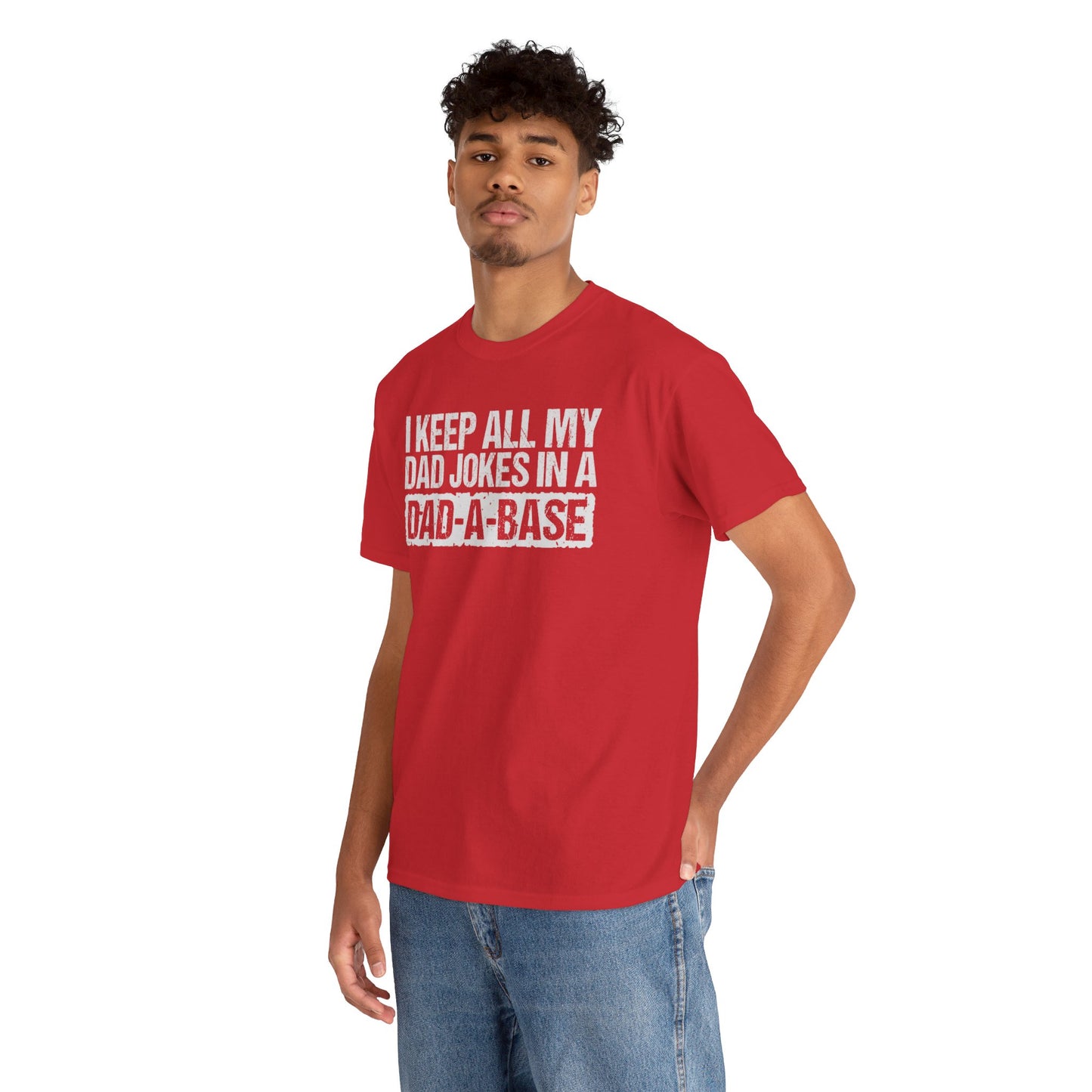 Dads Jokes Only  Dad A Base, Unisex Heavy Cotton Tee