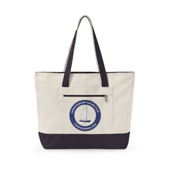 Hempstead Bay Sailing Club Commencement 2026 Canvas Tote Bag — Nautical Sailboat Club Zippered Tote