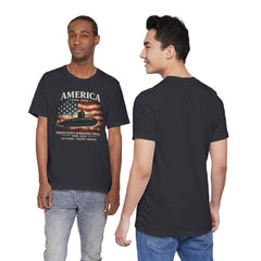 America 250th Submarine 125th Flag T-Shirt — Vintage USA Military Tee
