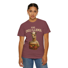 Funny Deli Llama Unisex T-Shirt - Perfect for Foodies and Animal Lovers