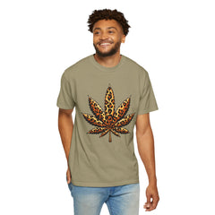 Vintage Leopard Cannabis Leaf T-shirt — Weed Lover Stoner Gift