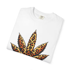 Vintage Leopard Cannabis Leaf T-shirt — Weed Lover Stoner Gift