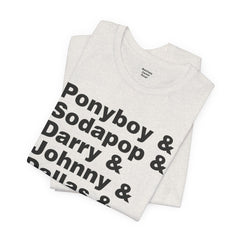 The Outsiders Shirt, Greasers Characters Shirt, Unisex Jersey Short Sleeve Tee