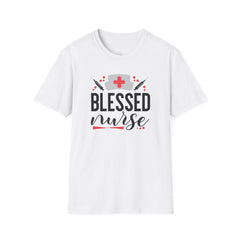 Blessed Nurse - Unisex Softstyle T-Shirt | Nurse Awareness, Medical Apparel, Gift For Her, Scrub Tee, Hospital Staff Gift, Registered Nurse