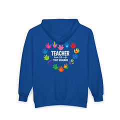 Colorful Teacher Of Tiny Humans Zippered Hoodie