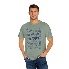 Vintage Style Sealife Comfort Colors Tshirt