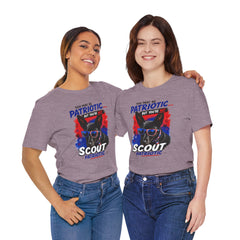 Personalized With Your Dogs Image and Name Patriotic Unisex Jersey Short Sleeve Tee