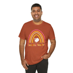 Thankful Teacher T‑Shirt – Retro Rainbow Turkey Teacher Appreciation Tee
