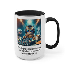 Friday Cat Quote Graphic Mug, 11 oz, 15 oz