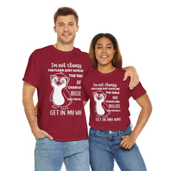 Clumsy Funny Penguin Graphic Tee | Unisex Heavy Cotton Tee | Great Gift for Animal Lovers, Birthdays, Casual Wear, Humorous Gifts, Everyday Style