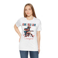 American Cowgirl, Playing Guitar Graphic, Unisex Jersey Short Sleeve Tee