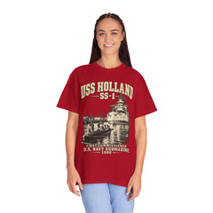 USS Holland SS-1 Submarine Vintage Graphic T-Shirt — Navy History Tee