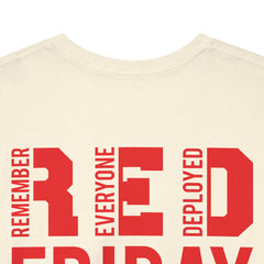 SUBMARINER RED Friday T Shirt with Fouled Anchor, American Flag, FBM / Boomer Silhouette. Remember Everyone Deployed, Dolphins