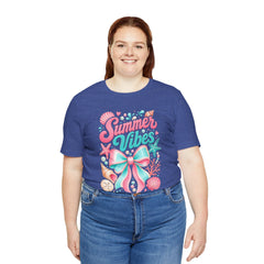 Summer Vibes Tee — Pastel Seashell Bow Beach T-Shirt