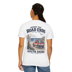 Where the Road Ends Long Island Unisex Garment-Dyed T-shirt