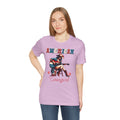 American Cowgirl, Playing Guitar Graphic, Unisex Jersey Short Sleeve Tee