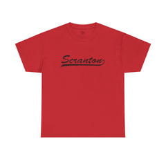 Scranton Unisex Heavy Cotton Tee - Retro Dunder Mifflin Design for Nostalgic Fans